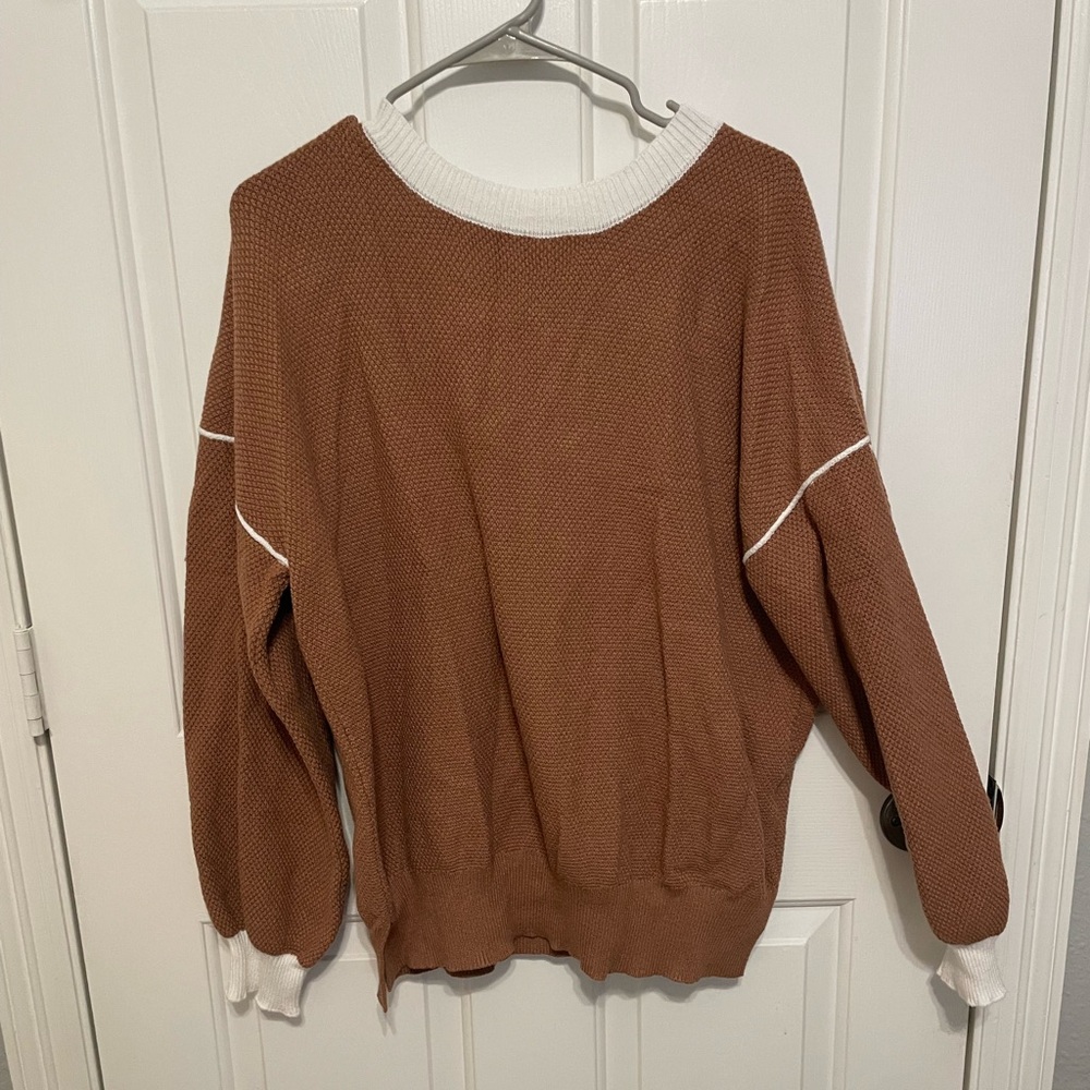 Brown and Cream Sweater